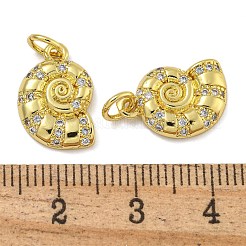 Rack Plating Brass Micro Pave Cubic Zirconia Pendants&nbsp;KK-I718-27G-01