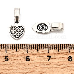 Tibetan Style Alloy Glue-on Flat Pad Bails for Pendant Making&nbsp;PALLOY-PH0012-24
