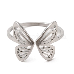 Non-Tarnish 304 Stainless Steel Open Cuff Ring&nbsp;RJEW-Z026-07P