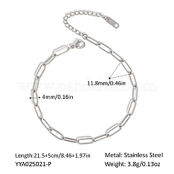 Stainless Steel Paperclip Chain Anklets for Women&nbsp;RC7238-2