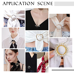 14Pcs 14 Style Alloy Resin Imitation Pearl Buckles&nbsp;JEWB-PH0001-21