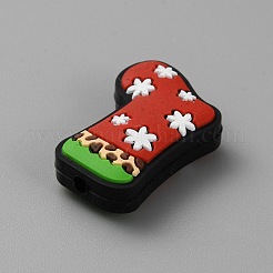 Christmas Theme Silicone Focal Beads&nbsp;SIL-CJC0010-02D