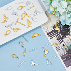 24 Sets 4 Styles Alloy Toggle Clasps&nbsp;FIND-FH0008-12