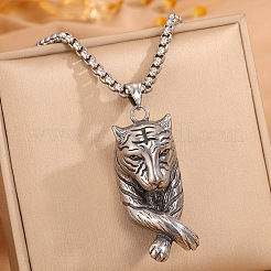 Vintage 04 Stainless Steel Pendant Necklaces for Men&nbsp;WG30589-01