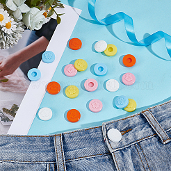 20Pcs 5 Colors Silicone Button Covers for Jeans&nbsp;BUTT-OC0001-70