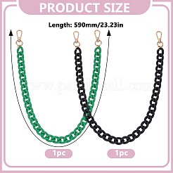 2Pcs Acrlic Curb Chain Bag Extender Chains&nbsp;HJEW-DR00279
