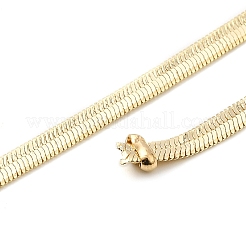 Brass Flat Snake Chains Double Layered Necklaces&nbsp;NJEW-P289-08G