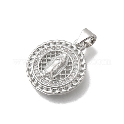 Brass Micro Pave Cubic Zirconia Pendants&nbsp;KK-D431-039P