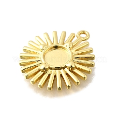Sun Brass Pendant Cabochon Settings&nbsp;KK-P306-07G