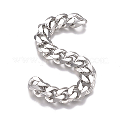 Tarnish Resistant 201 Stainless Steel Cuban Link Chains&nbsp;CHS-G017-18P