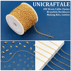 DIY Brass Cable Chains Bracelets Necklaces Making Kits&nbsp;DIY-UN0006-22C