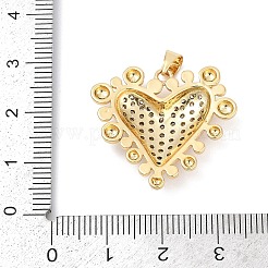 Brass Micro Pave Cubic Zirconia Pendants&nbsp;KK-A241-07G