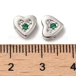 Real Platinum Plated Brass Beads&nbsp;KK-H455-09P-03