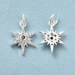 Rack Plating Brass Micro Pave Cubic Zirconia Pendants&nbsp;KK-E081-10S
