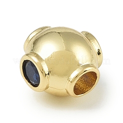Rack Plating Brass Micro Pave Cubic Zirconia Beads&nbsp;KK-A220-24E-G