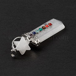 Chakra Themed Natural & Synthetic Mixed Gemstone Big Pendants&nbsp;G-L524-12P