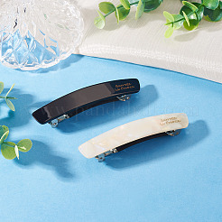 2Pcs 2 Colors Cellulose Acetate and Iron Hair Barrettes for Women Girl&nbsp;PHAR-TADJ0001-01A