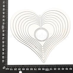 Heart 201 Stainless Steel Connector Charms/Links&nbsp;STAS-D386-03P