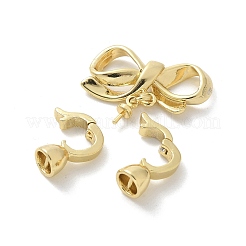 Brass Fold Over Clasps&nbsp;KK-Z083-18G