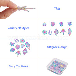 36Pcs 9 Style 201 Stainless Steel Pendants&nbsp;STAS-BY0001-17