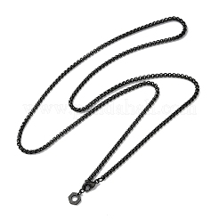 304 Stainless Steel Hexagon Pendant Box Chain Necklaces for Women&nbsp;NJEW-A045-25EB