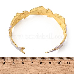 Ocean 304 Stainless Steel Enamel Fish Open Cuff Bangles for Women&nbsp;SA-CBA1A30-02B-G