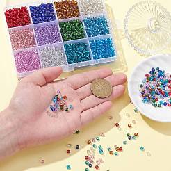 3456Pcs 12 Colors Transparent Glass Seed Beads&nbsp;GLAA-CJ0002-35