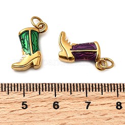 304 Stainless Steel Enamel Pendants&nbsp;STAS-B097-26G-01