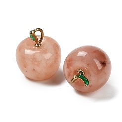 Natural Xinjiang Golden Silk Jade Apple Pendants&nbsp;G-G290-05