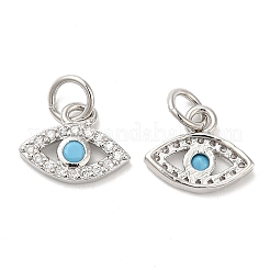 Eco-Friendly Brass Micro Pave Cubic Zirconia Charms&nbsp;ZIRC-F083-018P-01-RS