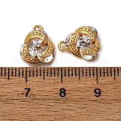 Brass Micro Pave Cubic Zirconia Charms&nbsp;KK-Z121-02G