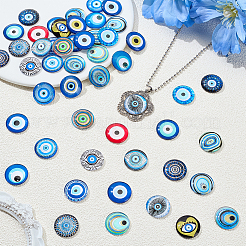 50Pcs Glass Cabochons&nbsp;GLAA-ME0001-19
