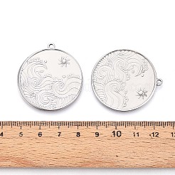 304 Stainless Steel Pendants&nbsp;STAS-T065-15P