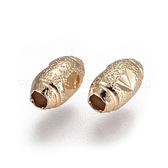 Electroplate Brass Textured Beads&nbsp;KK-F789-32G