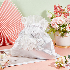 2Pcs Bridal Wedding Small Purse Silk Pouches&nbsp;ABAG-CP0001-21