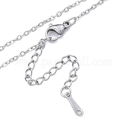 Non-Tarnish 304 Stainless Steel Cable Chains Necklace for Men Women&nbsp;NJEW-N050-A03-S15