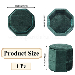 Velvet Cover Plastic Couple Ring Box&nbsp;VBOX-WH20003-001H