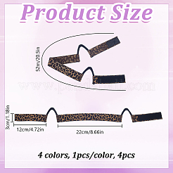4Pcs 4 Colors Polyester & Nylon Headbands&nbsp;AJEW-HY0003-51