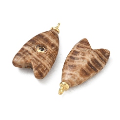 Brass & Natural Gemstone & Cubic Zirconia Pendants&nbsp;GG-CBAD360-20G-02