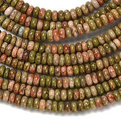 Natural Unakite Beads Strands&nbsp;G-L635-A15-4x2mm
