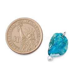 Bohemian Natural Freshwater Shell Dyed Pendants&nbsp;PALLOY-JF04156