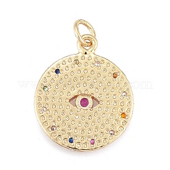 Brass Micro Pave Cubic Zirconia Pendants&nbsp;X-KK-O126-04G-02