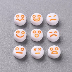 White Opaque Acrylic Beads&nbsp;MACR-N008-42-A01