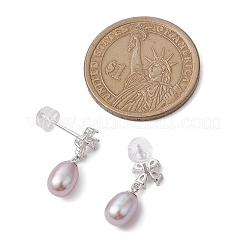 Natural Pearl Ear Studs&nbsp;EJEW-P286-09P