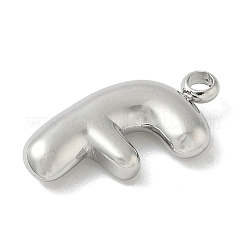 304 Stainless Steel Initial Pendants&nbsp;STAS-S186-12F-P