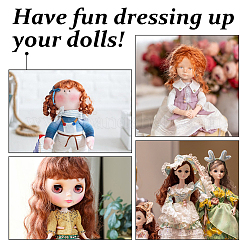 5Pcs High Temperature Fiber Long Pear Perm Hairstyle Doll Wig Hair&nbsp;DOLL-DC0001-05A