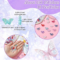 150Pcs 15 Styles Transparent Glass Beads&nbsp;GLAA-YW0003-43