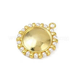 Brass Plastic Pearl Pendants&nbsp;KK-M322-49G
