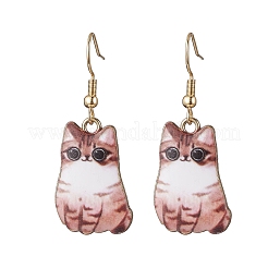 304 Stainless Steel Cat Shape Dangle Earrings&nbsp;EJEW-JE06489