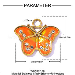 304 Stainless Steel Enamel Pendants&nbsp;STAS-A26-03-27
